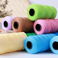 Fil de laine torsadé brillant fait main pour crochet DIY, chapeaux, chaussures, coussins, poupées, épaisseur moyenne, pour couture