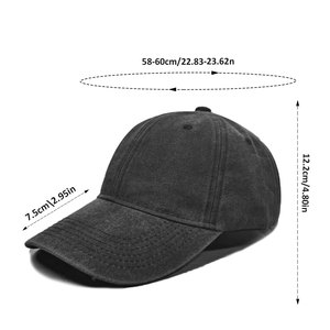 OEM Retro Vintage <b>Baseball</b> <b>Cap</b> 24 Colors Available Curved Brim One Size High Quality Custom Washed Dad Hat for Outdoor Sport - Product Image 3