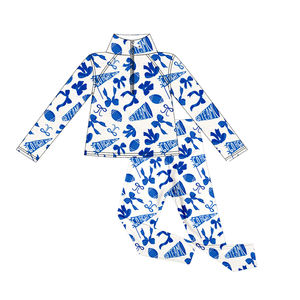 Ropa Casual de Moda para Niños, Primavera, Estampado de Flores con Lazo Negro, Sudadera con Cremallera de Manga Larga, Falda-Pantalón, Poliéster Suave y Elástico, Activo - Product Image 6