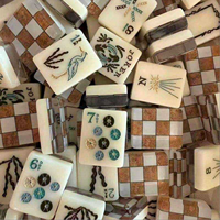 Tuiles de Mahjong Américaines en Acrylique Cristal de Luxe, Thème Échiquier, Taille Standard, Portables, OEM, Marque Privée, Vente en Gros