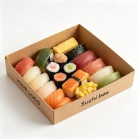 Boîtes à sushi personnalisées avec logo, design populaire pour la restauration rapide, boîtes à emporter avec séparateur, emballage personnalisé pour sushi