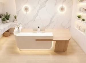Caisse enregistreuse en MDF de style minimaliste et moderne, idéale pour les salons de beauté et les salons de manucure - Product Image 4