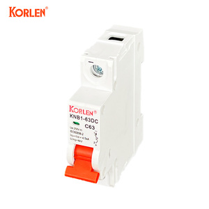 KORLEN 1P DC 500V Pemutus Sirkuit Mini Tenaga Surya (MCB) PA66 IP20 Perlindungan 6kA Kapasitas Pemutusan Pemasangan Rel untuk Sistem PV - Product Image 1