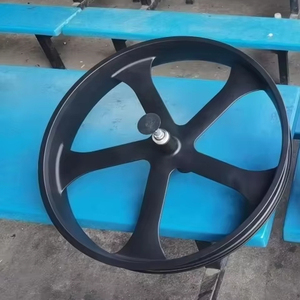 Ruote per Fat Bike da 26 Pollici - Cerchi in Lega di Magnesio a 5 Razze con Freno a Disco per Terreni Neve/Sabbia - Set Ruote Rinforzato per Bici da Neve e Spiaggia - Product Image 1