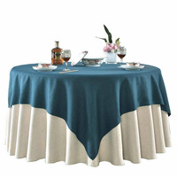 Nappe en lin et coton épais de couleur unie, nappe de luxe pour hôtel, nappe ronde rectangulaire pour salle à manger, conférence, banquet