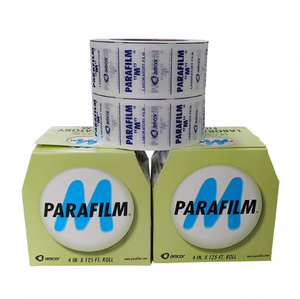 Parafilm PM996 Lab Sealing Film Roll 4in x 125ft Laboratory <b>Plastic</b> <b>Wrap</b> for Glassware Sealing - Product Image 2