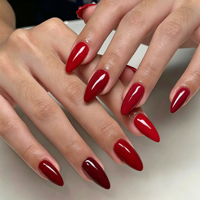 Kit de vernis gel UV rouge classique haute pigmentation, couleur intense, formule à retirer par trempage pour salons professionnels (vente en gros)