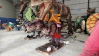 Robot dinosaure animatronique grandeur nature T-rex dinosaure tour pour enfants