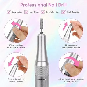 Máquina de manicura recargable para uñas acrílicas, pulido de gel, taladro eléctrico para uñas - 45000 RPM - Product Image 2