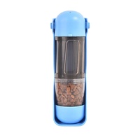 Bouteille d'eau portable pliable en plastique pour chiens 4 en 1 bouteille d'eau pour animaux de compagnie de voyage en plein air pour animaux de compagnie