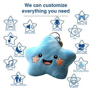 2024 nouveau Design créatif sac à dos pendentif poupée jouet petit cadeau en gros yeux étroits <span class=keywords><strong>petite</strong></span> étoile en peluche porte-clés - Product Image 2