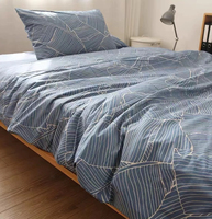 Ensemble de literie en coton sergé 100% coton Comfort Home, ensemble de linge de lit en coton haute densité