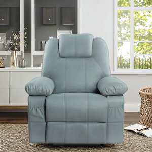 Moderne Comfortabele Op Maat Gemaakte Lederen Fauteuil Met 8-Punts <span class=keywords><strong>Massage</strong></span> Elektrische Fauteuilbank - Product Image 1