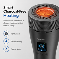 Chicha Électronique Portable Professionnelle Rechargeable Lukah avec Écran LED et Affichage Numérique