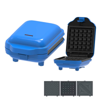 Machine à sandwichs automatique détachable 1 tranche 600W, presse à panini antiadhésive, thermostat réglable, indicateur LED, protection contre la surchauffe