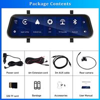 Nouvelle vente de moniteur de voiture 9.66 pouces 2K enregistreur de conduite écran Carplay double lentille voiture miroir tableau de bord caméra DVR