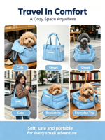 Sac de transport pour animaux de compagnie en nylon avec base en PC, coussin amovible et lavable, fenêtre en maille, pour chiens et chats, portable, fabrication OEM