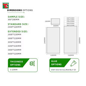Panneaux muraux en MDF naturel de 5 mm en noyer, placage de chêne blanc laminé de 18 mm, en bois de frêne brillant et érable canadien pour la décoration - Product Image 6
