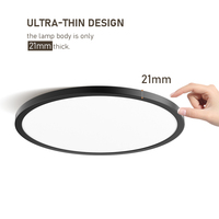 Plafonnier LED intelligent à intensité variable avec télécommande Design monté en surface ronde ultra-mince pour l'éclairage domestique moderne