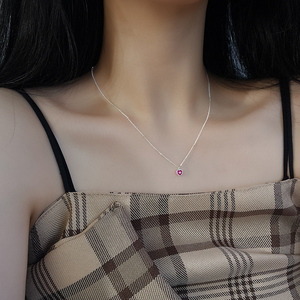 Gioielli Vintage di Marca, Cuore <span class=keywords><strong>Rosa</strong></span> con Perla, Catena in Argento Placcato <span class=keywords><strong>Oro</strong></span> 14K, Regalo Romantico Retrò per Donne e Ragazze - Product Image 4