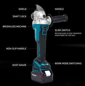 Amoladora angular DGA404 sin escobillas de 18 V, máquina pulidora con control de velocidad multinivel, herramienta para eliminar óxido de metal y pulir piedra - Product Image 6