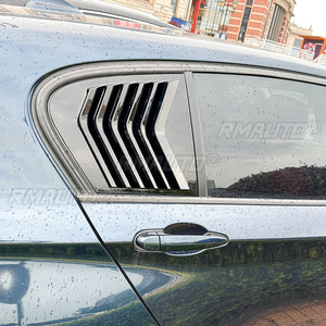 Glossy Black/Carbon Look Car Rear <b>Window</b> Shutter <b>Cover</b> Trim <b>Window</b> Louver Side Vent Trim for BMW 1Series F20 118i 120i 2011-2019 - Product Image 5