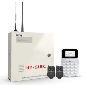 2022专业gsm/ LAN/ PSTN无线报警系统，带干扰器3g 4g 5g防火门房屋安全运动价格