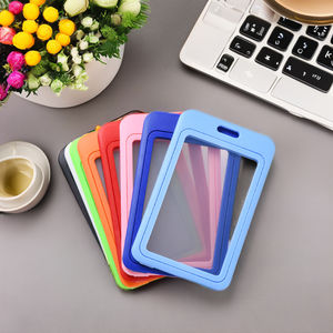 Vente en gros mode en plastique dur double face transparent PP couleur <span class=keywords><strong>carte</strong></span> <span class=keywords><strong>d</strong></span>'identité et porte-badge étui approvisionnement direct en stock - Product Image 2