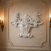 Sculpture murale en PU de style européen moderne, durable, légère, résistante au feu, ornement artistique pour la décoration intérieure d'hôtel