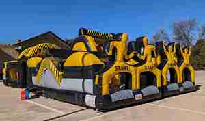 Grand parcours d'obstacles Extreme Fun Run, cours de test de collision gonflable, cours de test de collision de 70 pieds - Product Image 6