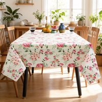 Nappe de table en PEVA à imprimé floral de luxe, très vendue, écologique, durable, imperméable et réutilisable pour la maison et l'hôtellerie