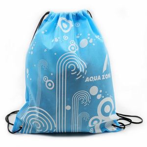 Custom Promotional Drawstring Bag Non Woven Draw String Sports Backpack Gym Bag