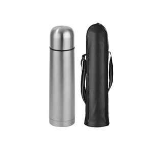 Meilleur gobelet isotherme en acier inoxydable de 350 ml avec sac de protection en PU, sans BPA, double paroi isolée, maintient au chaud ou au froid 6-12h, pour café et boissons chaudes/froides - Product Image 1