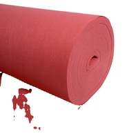 Großhandel 1mm Nadelfilz Vliesstoff 100% ES-Faser Schwerer Abriebfester Filzstoff Roter Hochzeitsteppich Hintergrund