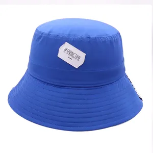 Mavi güneş şapkaları radyasyon koruma % 100 Polyester kova şapka