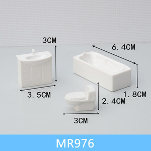 Miniatur-Möbel Mini-Kühlschrank Waschmaschine Fernseher Badezimmer Sanitärartikel Klimaanlage Weinflasche Gebäudemodell 1/25 - Product Image 2