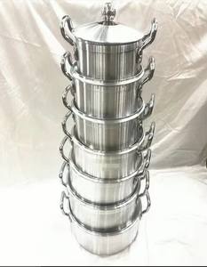 Juego de Ollas de Aluminio de 7 Piezas a Precio Económico, Acabado Plateado Mate, Olla para Guisos con Perilla de Bola de Acero Inoxidable para Cocina - Product Image 4