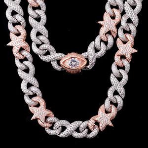 Herren Halskette Aus Sterlingsilber Mit Echten Diamanten – 1-reihig, 18-30 Zoll, 0.5-0.84 Ct Herren Halskette Aus Sterlingsilber Mit Echten Diamanten – 1-reihig, 18-30 Zoll, 0.5-0.84 Ct