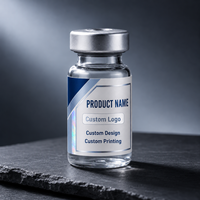 Étiquettes personnalisées pour flacons de 10 ml, autocollants holographiques en PET imperméables pour l'image de marque des bouteilles