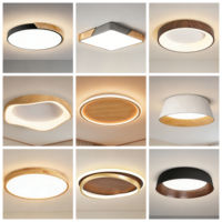 Plafonnier moderne pour chambre à coucher, salon, maison, lampe noire à montage en surface, éclairage LED pour la décoration intérieure