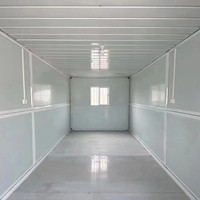 Maison préfabriquée pliable en gros, bureau conteneur plat de 20 pieds, isolé en acier, personnalisé OEM ODM, installation rapide