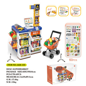 Épicier Ycash Register Toys Simulation de maison de jeu en plastique pour magasin de bonbons Supermarché Panier Scanner 2-14 ans + boîte de couleur - Product Image 5
