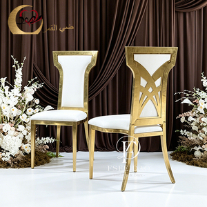 Chaises de trône royales de luxe en acier inoxydable pour hôtel, chaises de mariage à dossier haut pour le marié et la mariée, utilisation dans le salon - Product Image 1