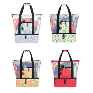 <span class=keywords><strong>Bolsa</strong></span> de Playa Extra Grande de Malla, <span class=keywords><strong>Bolsa</strong></span> de Compras y Viaje, Plegable, con Bolsillos y Compartimentos de Almacenamiento para Mujeres y Hombres - Product Image 6