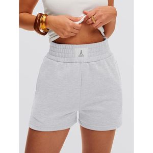 FOXA Women's Soft Athletic Shorts High Waist Summer Gym Workout <b>Lounge</b> Wear Breathable Knitted Cotton Spandex Shorts - Product Image 5
