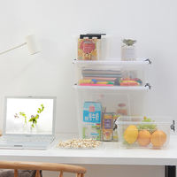 Nouveau Style écologique jouet pour enfants boîtes de rangement en plastique multifonctionnel clair vêtements organisateur boîte de rangement avec couvercle