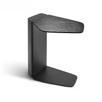 Table d'angle en métal en forme de C, style minimaliste, pour salon, table d'appoint vintage pour canapé, table à thé ou à café, chambre d'hôtel