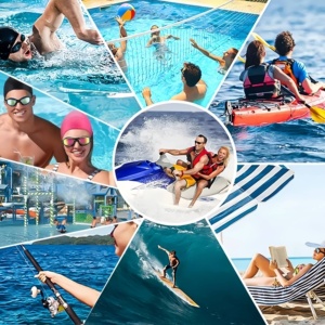 Occhialini da Nuoto Professionali di Alta Qualità Antiappannamento, Polarizzati UV, per Adulti, con Cinturino in Silicone, Ampia Visuale, Impermeabili, con Clip Nasale e Protezione Orecchie - Product Image 5