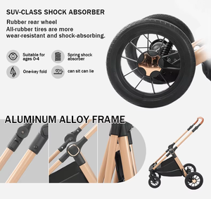 Cochecito de Bebé 3 en 1 y Silla de Auto <span class=keywords><strong>Plegable</strong></span>, Cochecito para Recién Nacidos, Cochecito Ligero, Portabebés - Product Image 3