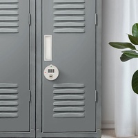 Serrure de meuble cylindrique mécanique en plastique, moderne et minimaliste, pour porte d'armoire et tiroir, à clé, double face